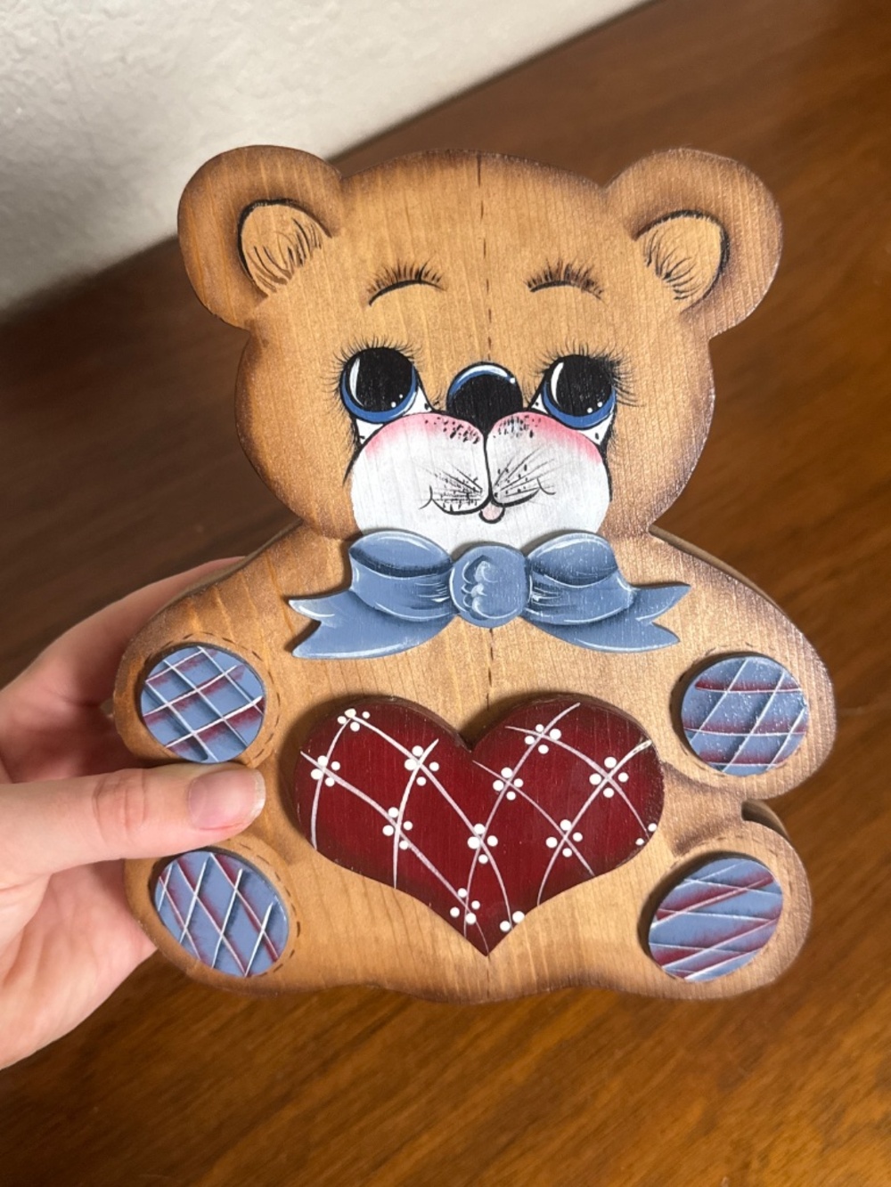 Cottagecore Wooden Bear Jar Lid